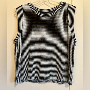 Faherty Sunwashed Organic Cotton Striped Muscle Tank
